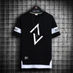 Koszulka Techwear Meskie Z Nadrukiem Czarny Xs