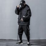 Plaszcz Techwear Z Wieloma Kieszeniami I Kapturem
