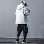 Plaszcz Techwear Z Wieloma Kieszeniami I Kapturem