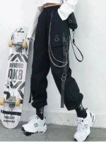 Spodnie Techwear Damskie Czarny M